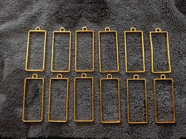 Golden pendant bazel big size 12pcs