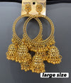 Golden Large Round 3jhumki jhumka