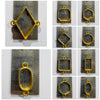 Golden Bracelet Bezel MIX Disains Set 8pcs