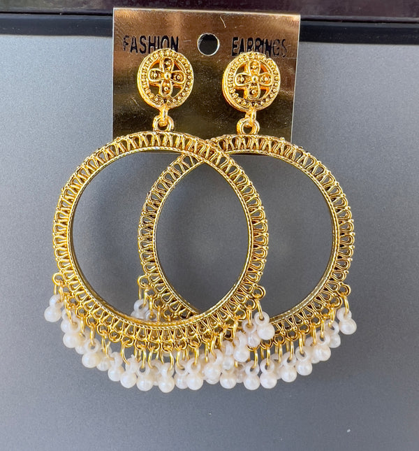 Large size Pearl jhumkas