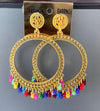 Large size golden malty jhumkas