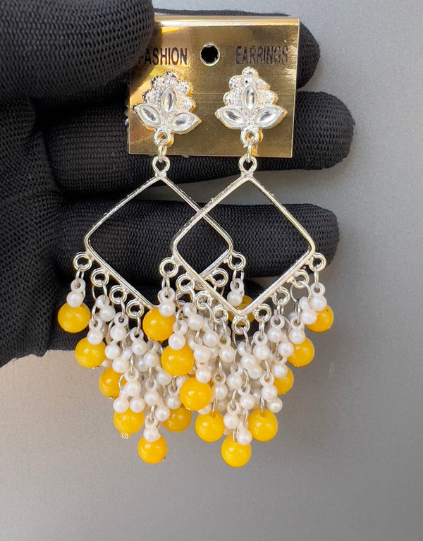 Silver Chand bali yellow