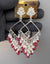 Silver chand bali maroon
