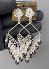 Silver chand bali black