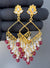 Golden chand bali maroon