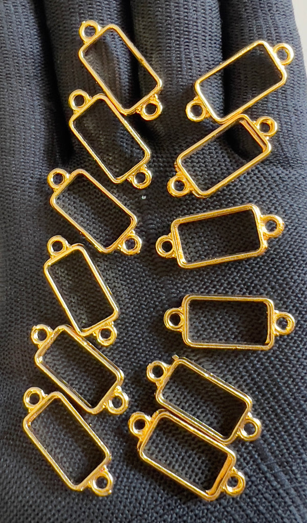 Golden bracelet bezel set 12pcs