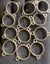 Silver bracelet bezel set 12pcs