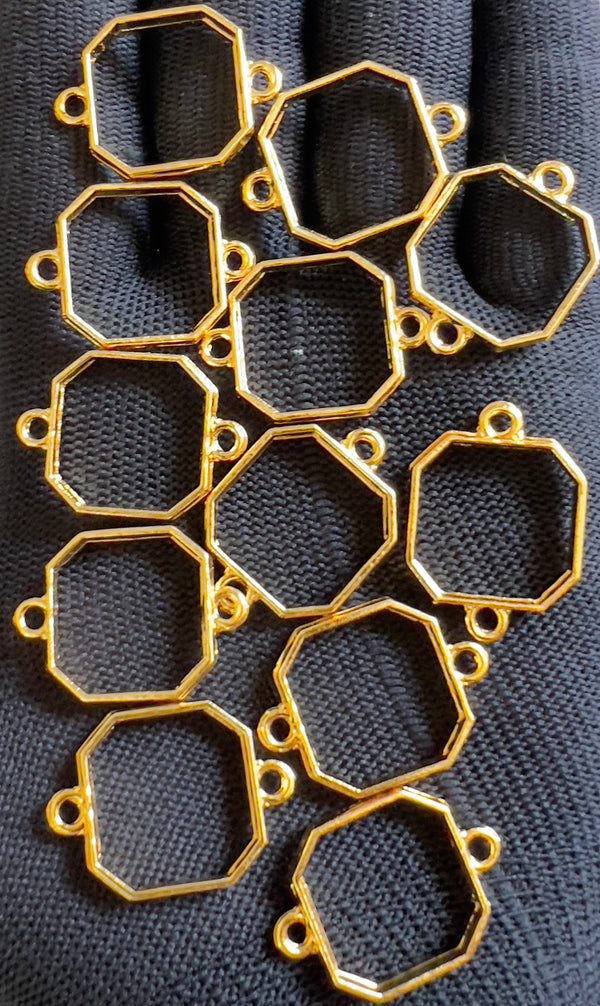 Golden bracelet bezel set 12pcs