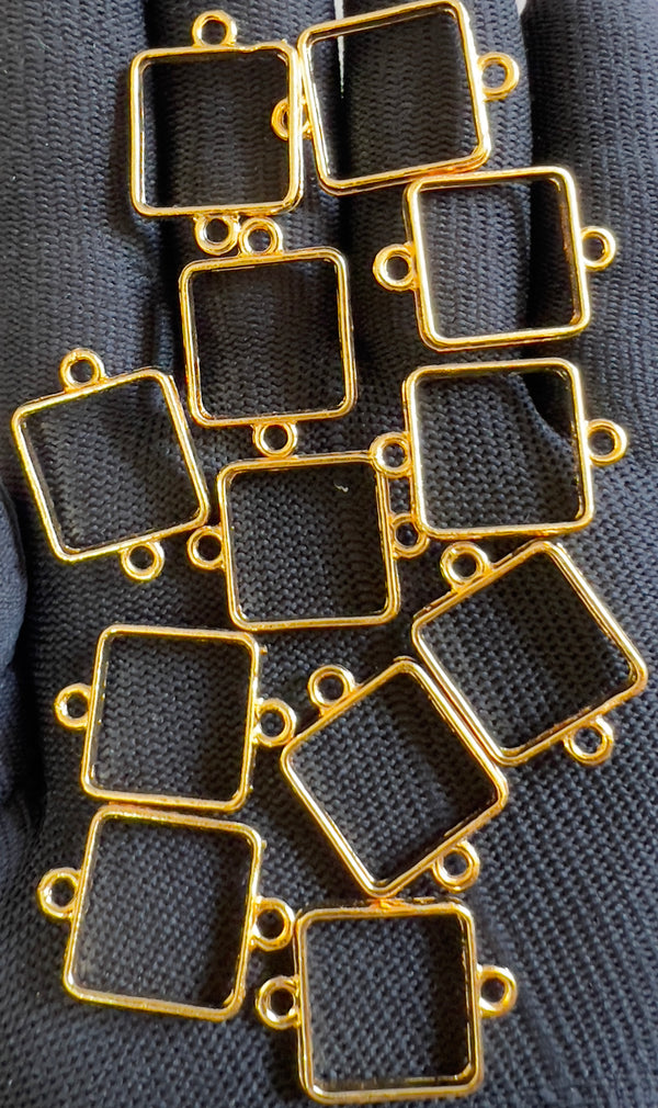 Golden bracelet bezel set 12pcs