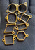 Golden Bracelet Bezel MIX Disains Set 8pcs