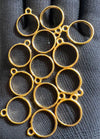 Golden pendant bezel set 12pcs