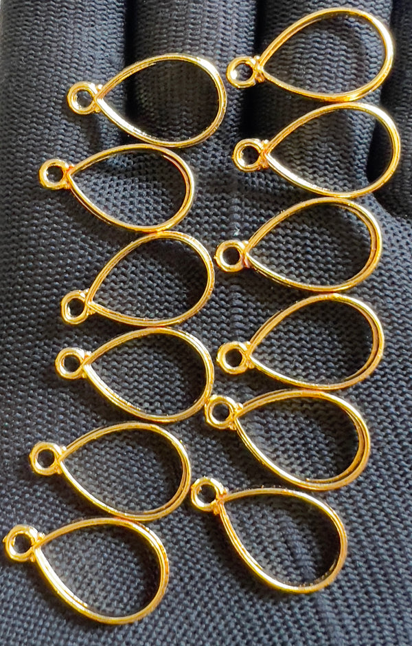 Golden pendant bezel set 12pcs