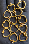 Golden Pendant bezel set 12 pcs