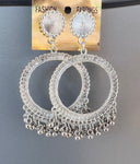 Raund silver jhumka