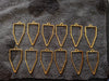 Golden pendant bezel big size set 12pcs