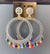 Resin base jhumka large size malty colure