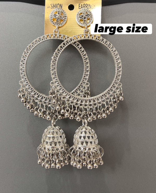 Silver Large size jhumka