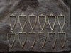 Silver pendant bezel big size set 12pcs