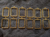 Golden pendant bezel big size set 12 pcs