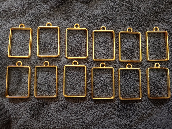Golden pendant bezel big size set 12 pcs