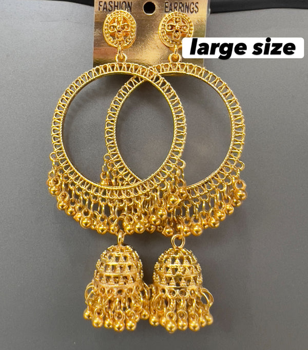 Golden Large Size jhumka