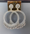Resin base Large size silver ghunghru jhumka