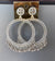 Resin base Large size silver ghunghru jhumka
