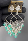 Silver chand bali light green