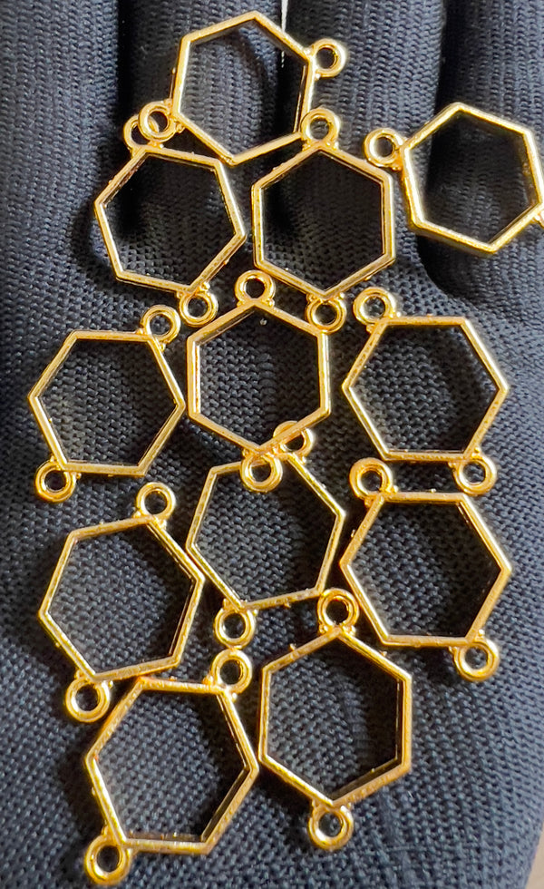 Golden bracelet bezel set 12pcs