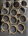 Silver bracelet bezel set 12pcs