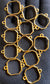 Golden bracelet bezel set 12pcs