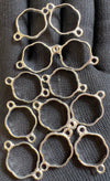 Silver bracelet bezel set 12pcs