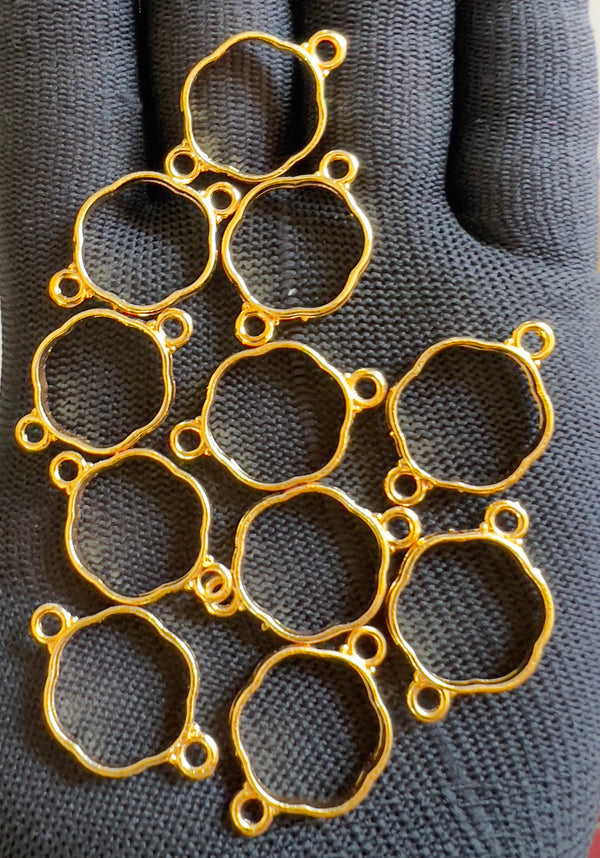 Golden bracelet bezel set 12pcs