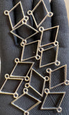 Silver bracelet bezel set 12pcs