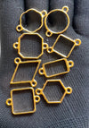 Golden Bracelet Bezel MIX Disains Set 8pcs