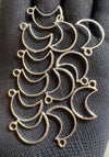 Silver pendant bezel set 12pcs