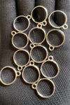 Silver pendant bezel set 12pcs