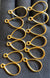 Golden pendant bezel set 12pcs