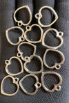 Silver pendant bezel set 12pcs