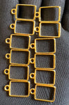 Golden pendant bezel set 12 pcs