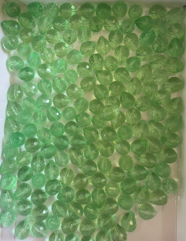 Light Green Drop Beads 8mm 100gram