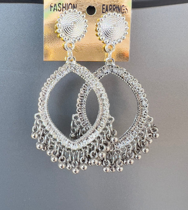 silver jhumka