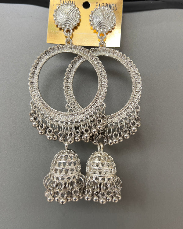 Silver jhumka