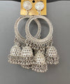 Silver Round 3jhumki jhumka