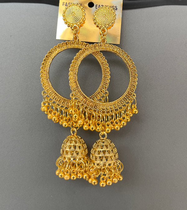Golden round one jhumki