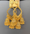 3 Jumki Square Golden jhumkas